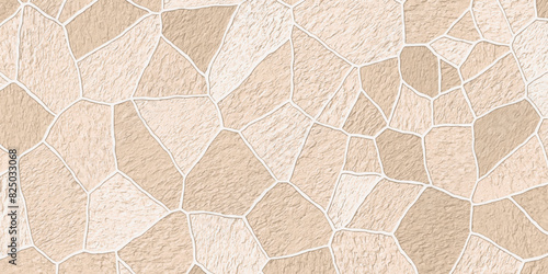 Natural stone granite wall. Seamless texture. Perfect tiled on all sides. Granite stone wall background.  Stone wall background