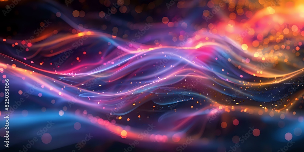 Abstract image with vibrant, flowing lines and colorful light effects, creating a dynamic and mesmerizing visual. Ideal for backgrounds, digital art, and design projects. Abstract image with vibrant, flowing lines and colorful light effects, creating a dynamic and mesmerizing visual. Ideal for backgrounds, digital art, and design projects.