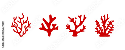 Marine coral vectors