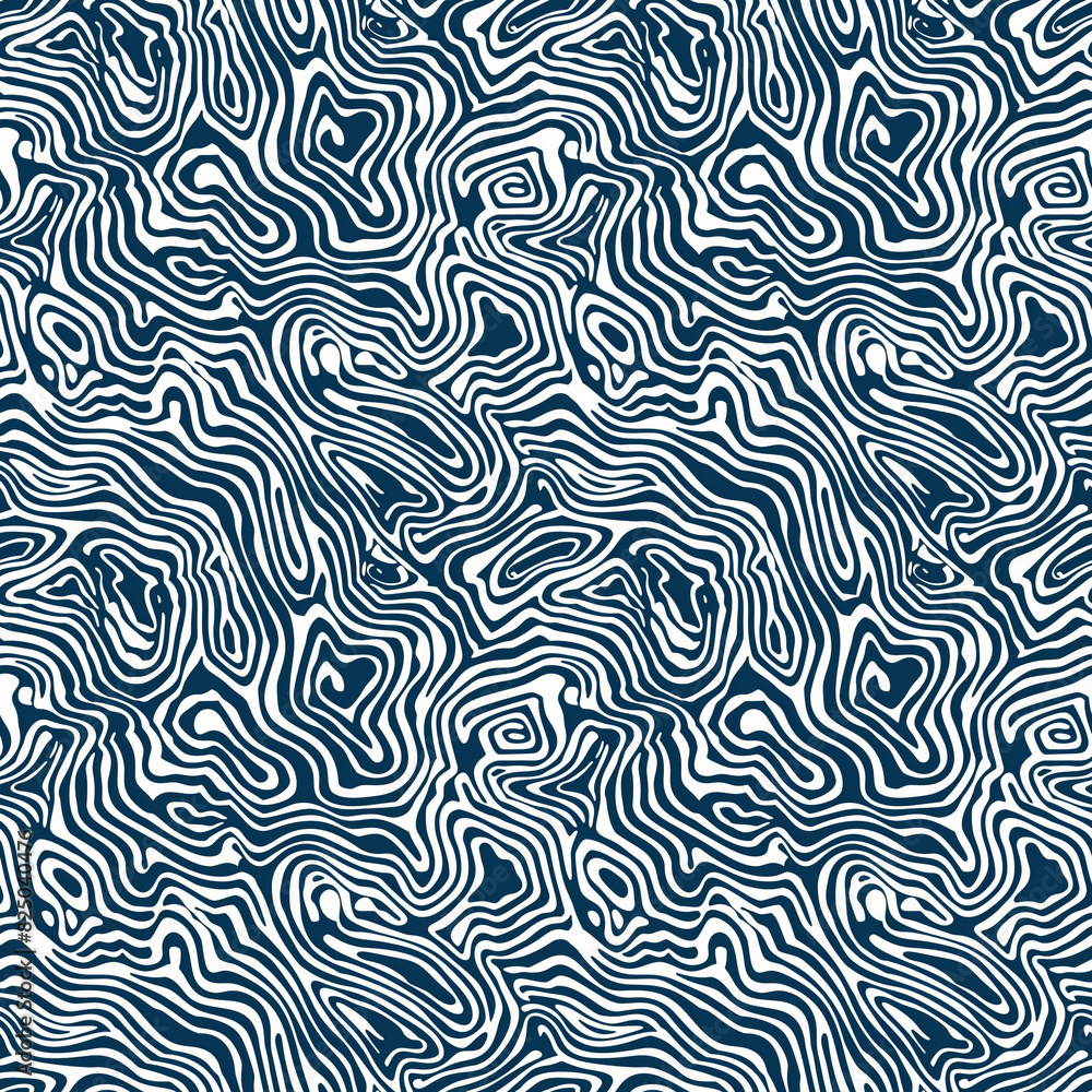 Abstract wavy line pattern in navy blue and white Abstract wavy line pattern in navy blue and white