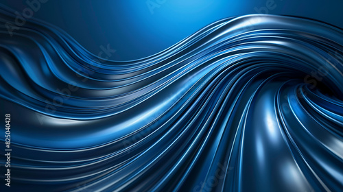 pattern metal background blue abstract design wave, generative ai