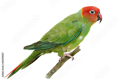 The Red-Masked Parakeet's Colorful Plumage on transparent background