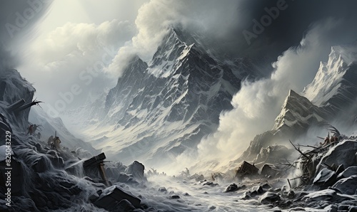 Stormy Mountain Range photo