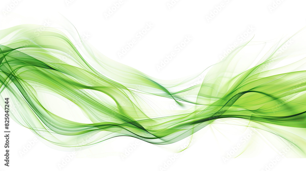 Abstract Green Waves, Generative AI Illustration Abstract Green Waves, Generative AI Illustration