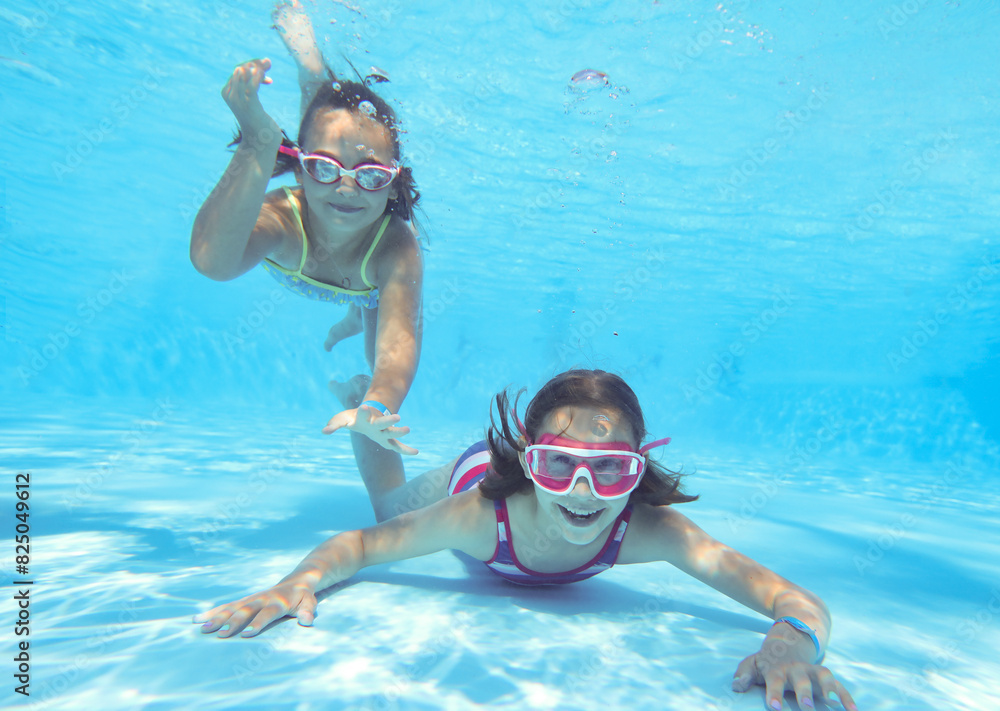 kids swimming in pool