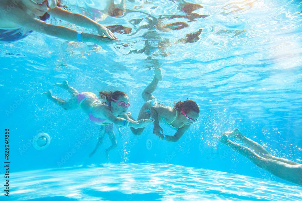 kids swimming in pool