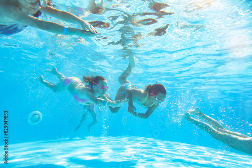 kids swimming in pool