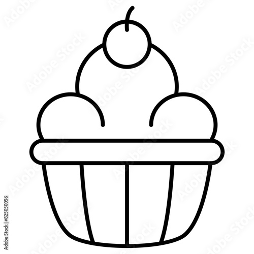 cake with icing and cherry