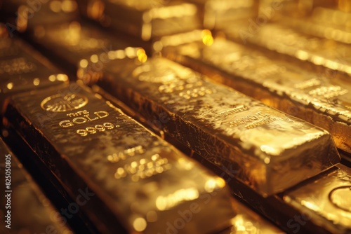 A row of gold bars with the word "Gold" on them