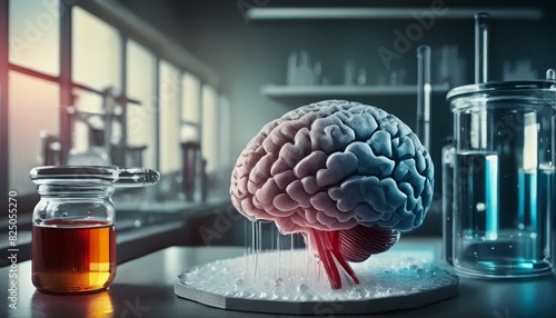 brain in laboratory photo