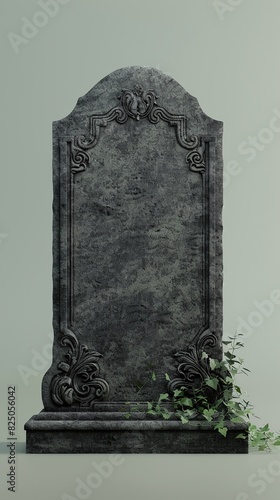 tombstone on solid background