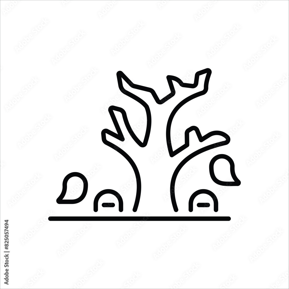 Obraz premium Dry Tree vector icon 