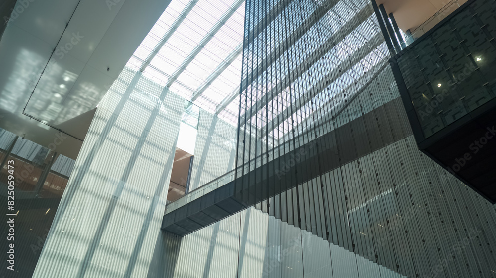Abstract ceiling in office building, interior design. Details of modern architecture. Building abstract. Building background. Abstract ceiling in office building, interior design. Details of modern architecture. Building abstract. Building background.