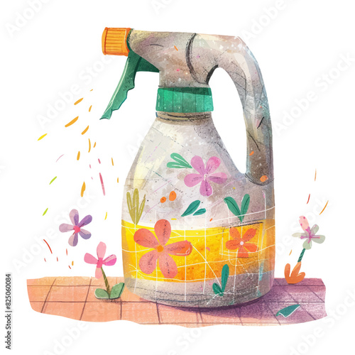 Spray bottle white background watercolor (5)