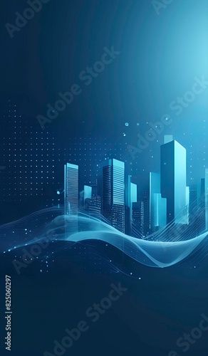 Business background with blue tones