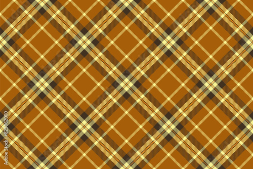 Seamless textile plaid of check background texture with a tartan pattern fabric vector.