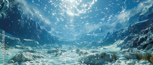 Unreal Engine 3D Unfamiliar Underwater Life Exploration, Arctic_Underwater_Environment, Unseen_Species_Creatures, Navigation_Systems_Technology, Extreme_Sports_Exploration, photo