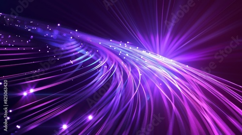 light streak, fiber optic, speed line, futuristic background for 5g or 6g technology wireless data transmission, high-speed internet in abstract 