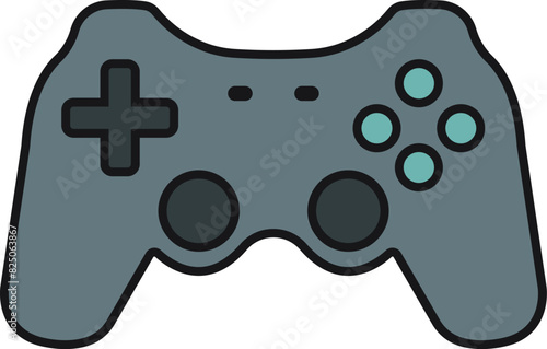 Gamepad icon design in line and fill style.Web
