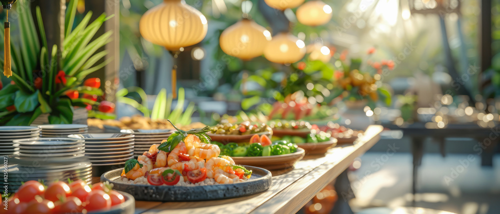 Unreal Engine 3D Innovative International Cuisine Presentation, Pop-Up_Food_Stall_Environment, Experimental_Latin_Cuisine, Interactive_Service_Style, Organic_Vegetables_Ingredients, Outdoor_Dining,