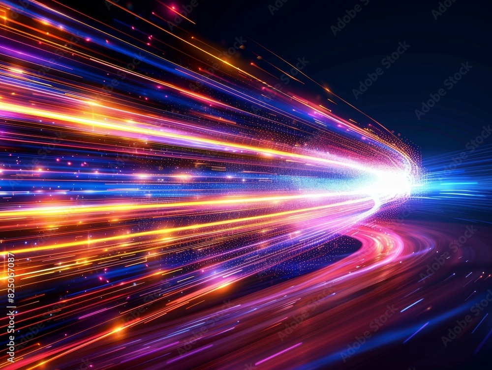 light streak, fiber optic, speed line, futuristic background for 5g or 6g technology wireless data transmission, high-speed internet in abstract light streak, fiber optic, speed line, futuristic background for 5g or 6g technology wireless data transmission, high-speed internet in abstract