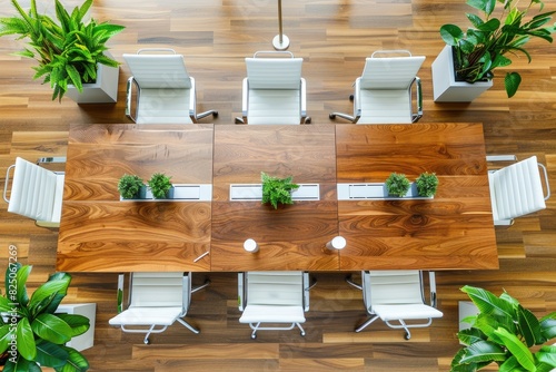 modern office meeting room with long table and chairs interior design inspiration ideas