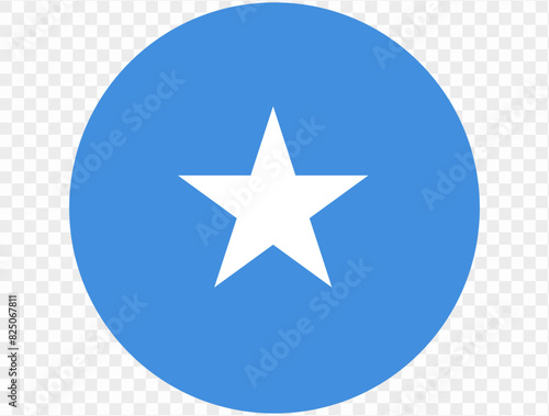Somalia flag button on png or transparent background. vector illustration. 