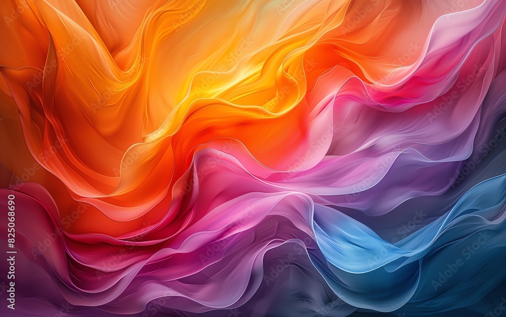 Obraz premium 3D colorful wave abstract background