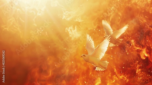 pentecost. trinity sunday background concept