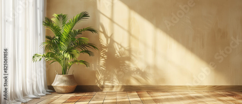 design scene with a yellow earth tone background
