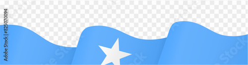 Somalia flag  wave isolated on png or transparent background vector illustration.