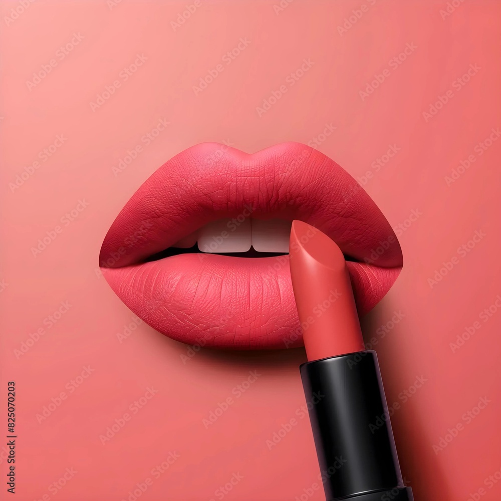 Obraz premium Elegance Redefined: Smooth, Creamy, High-Impact Lip Colors (lipstick promotion image)
