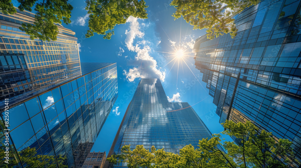 Foto de office buildings, and park structures blend clean energy with ...