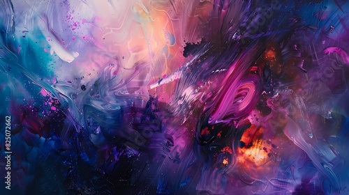 Energetic brushstrokes dancing across the canvas, shaping an abstract composition filled with life