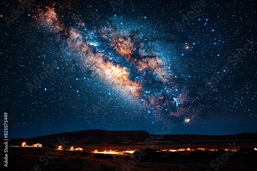 Childhood Sci-Fi Inspiration: Night Sky with a Resplendent Gibbon Galaxy, Stars and Dreams © guolin