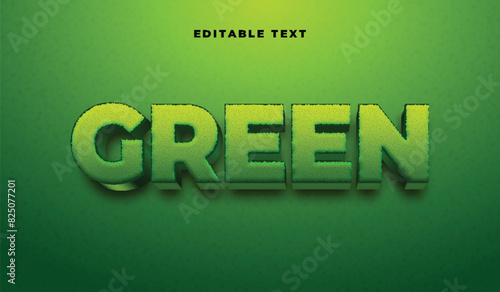 3d green text with emboss and grass effect with green background