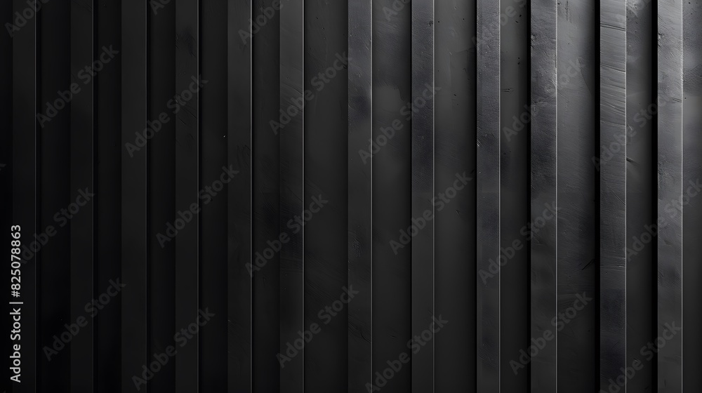Black background with vertical lines, a gradient, light and shadow, simple, dark gray, symmetrical composition, vertical stripes of different sizes. mystery and elegance.
Black background with vertical lines, a gradient, light and shadow, simple, dark gray, symmetrical composition, vertical stripes of different sizes. mystery and elegance.