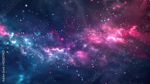Universe abstract color infinite space illustration. Futuristic stardust. 3D rendering.