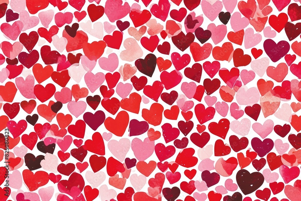 A red and white heart patterned background with many red hearts. The hearts are scattered all over the background, creating a sense of love and warmth A red and white heart patterned background with many red hearts. The hearts are scattered all over the background, creating a sense of love and warmth