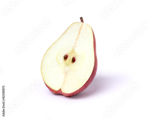 Red pear isolated on white background