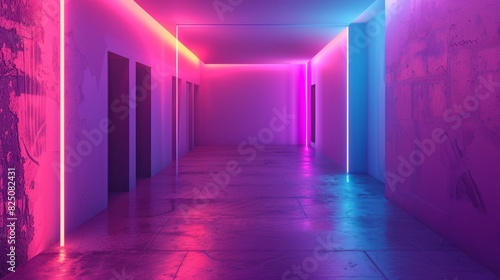 abstract neon with copy space
