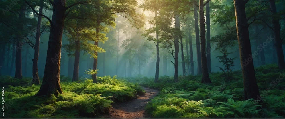 Obraz premium Artistic conception of beautiful landscape painting
