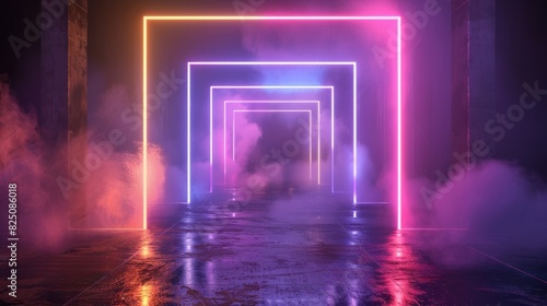 abstract neon with copy space