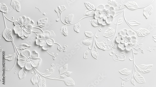 White background with embossed pattern, white background.
