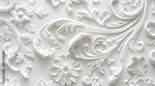 White background with embossed pattern, white background. 