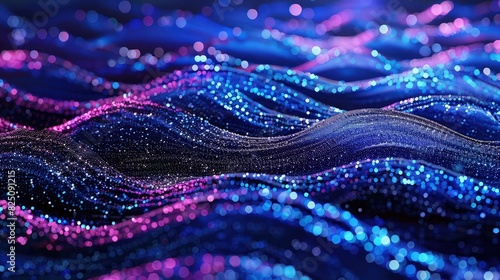 Abstract glowing wave lines move through space creating a versatile background for digital technology concepts and high tech enterprise communication visuals.