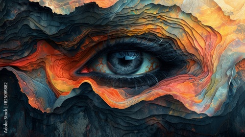 An abstract illustration highlighting the concept of inner strength. The design employs contrasting textures and shades, symbolizing the paradoxical strength found in vulnerability.