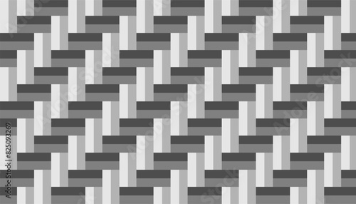 weave woven bamboo seamless pattern. vector illustration isolated on white background.