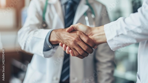 Doctors Shaking Hands in Medical Office