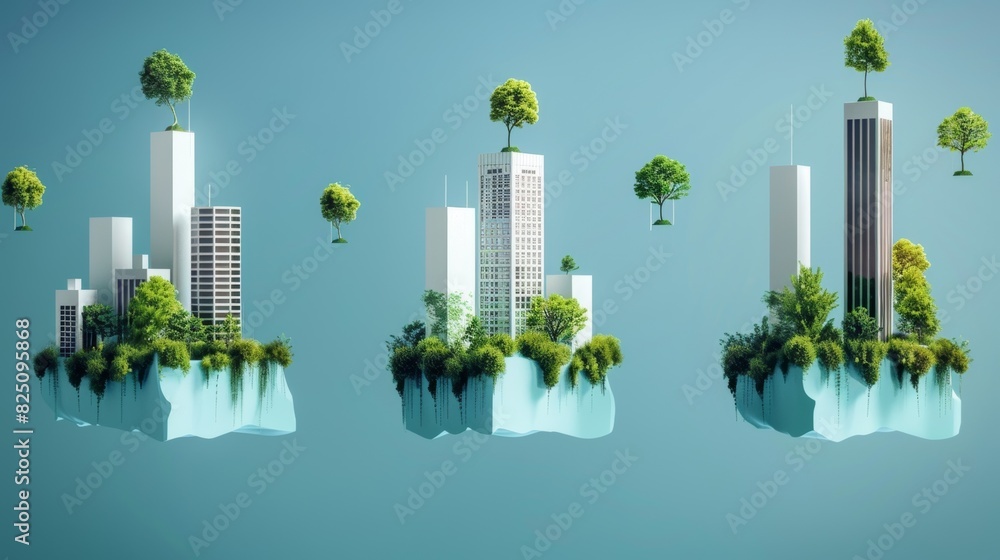 Floating Sustainable Cities with Green Architecture and Urban Forests Floating Sustainable Cities with Green Architecture and Urban Forests